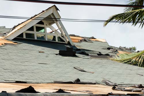 storm damaged roof